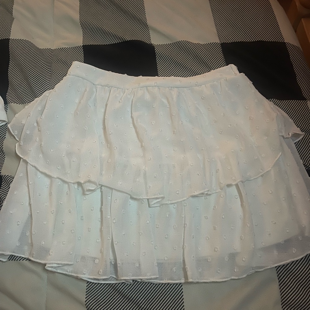 cute white mini skirt